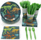 Dinosaur Party Bundle, Includes Plates, Napkins, Cups, and Cutlery (24 Guests,144 Pieces)