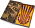 GANGUOLA Chopsticks Reusable Chinese Chopsticks Dragon and Phoenix Carve on Chopsticks with Holder? Carrying Bag Chopsticks Set with Unique Package(5 pairs)