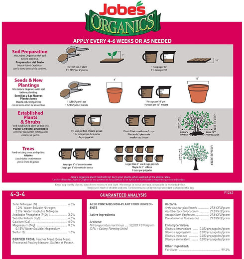 Jobes Organics 9826 Fertilizer, 4 lb