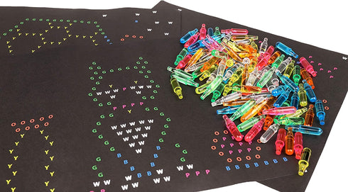 Lite-Brite Peg and Template Refill Pack, Light Up Drawing Board Accessories, LED Drawing Board Pegs with Colors, Toys for Creative Play, Light Toys for Kids Aged 4 +