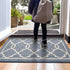 DEXI Indoor Door Mat, 32"x20" Non-Slip Low-Profile Entrance Rug, Absorbent Machine Washable Front Doormats for Back Door, High Traffic Areas, Grey