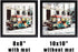 10x10 Black Picture Frames Square Classic Natural Wood 2 Pack for Wall Mounting and Tabletop Display