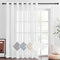 NICETOWN White Sheer Curtains for Sliding Glass Door, Grommet Top Elegant Flax Linen Semi Sheer Privacy Window Treatment for French Door/Bedroom/Living Room, W100 x L84, 1 Panel