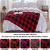NEWCOSPLAY Buffalo Plaid Throw Blanket Soft Flannel Fleece Checker Pattern Lightweight Decorative Blanket for Bed Couch (280GSM-Red-Black, Twin(60"x80"))