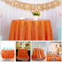 DUOBAO Table Cloths 72 Inch Round Tablecloth Orange Sequin Tablecloth Wedding Sequin Tablecloth Overlay Round Dining Table Cover Christmas Decor (Round 72-Inch, Coral)