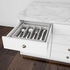 Lavish Home Silverware Organizer 5 Compartment Plastic Flatware, Cutlery and Utensil Drawer Storage for Home or RV with Non-Slip Rubber Liner