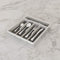 Lavish Home Silverware Organizer 5 Compartment Plastic Flatware, Cutlery and Utensil Drawer Storage for Home or RV with Non-Slip Rubber Liner