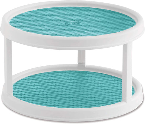 Copco 5234758 Non-Skid 2 Tier Turntable, 12-Inch, Aqua