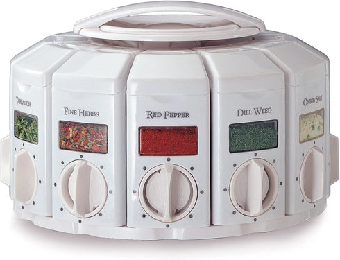 KitchenArt Select-A-Spice Auto-Measure Carousel Professional Series, White
