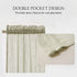 MIULEE French Door Set of 2 Sheer Curtains Sidelight Semi-Sheer Voile Panels Linen Textured Window Blinds W25 L72 Inches Brown