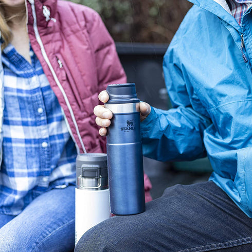 Stanley Classic Trigger Action Travel Mug 12, 16, 20 oz Hot & Cold Thermos Double Wall Vacuum Insulated Tumbler for Coffee, Tea & Drinks BPA Free Stainless-Steel