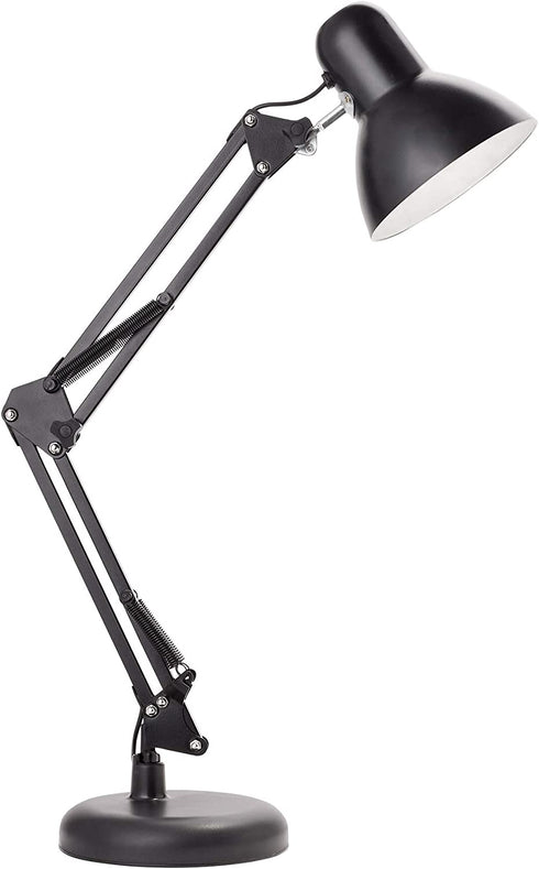 Newhouse Lighting Wright Painted Black Metal Flexible 2-in-1 Weighted Base and Clamp Mount Swing Arm Wright Architect Desk Lamp with Energy-Efficient 5-Watt LED Bulb