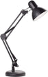 Newhouse Lighting Wright Painted Black Metal Flexible 2-in-1 Weighted Base and Clamp Mount Swing Arm Wright Architect Desk Lamp with Energy-Efficient 5-Watt LED Bulb