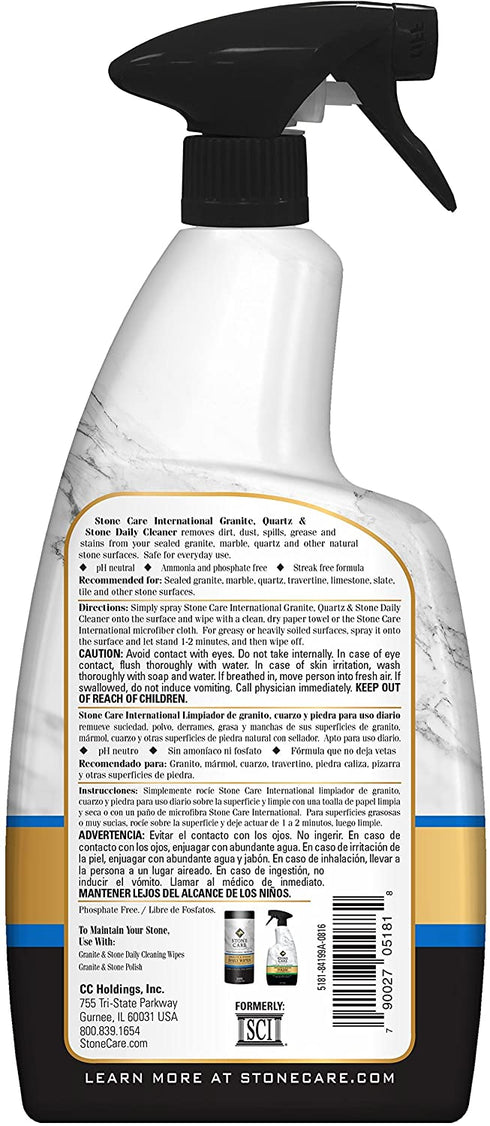 Stone Care International Granite Cleaner - 32 Fluid Ounces Granite & Stone Tile Travertine Limestone Slate Clean