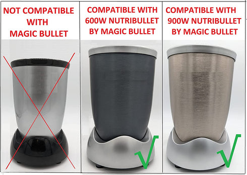 Blendin Flip Top To Go Lid and 24oz Tall Cup with measurement markings, Compatible with Nutribullet 600W, 900W, NB-101B, 900 Pro Series Blenders (2 Pack)