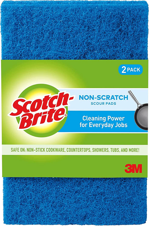 Scotch-Brite Non-Scratch Scour Pads, Scouring Pads for Kitchen and Dish Cleaning, 20 Pads