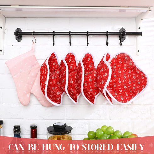 5 Pieces Bowl Huggers Microwave Bowl Huggers Bowl Holders for Hot Food Bowl Holder Soup Bowl Holder Christmas Themed Microwave Bowl Holders for Hot Food Microwave Safe Holder (Classic Style)
