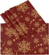 Christmas Snowflakes Red Placemats Set of 4 Non Slip Burlap Winter Table Mats Heat Resistant Washable Place Mats for Dining Home Kitchen 12 x 18 Inch