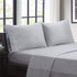 Intelligent Design Microfiber Bed Sheet Set Wrinkle Resistant, Soft Sheets with 12" Pocket, Modern, All Season, Cozy Bedding-Set, Matching Pillow Case, Queen, Grey Chevron, 4 Piece