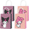 UINE 16 Pack Kuromi and My Melody Party Bags paper bags, Kuromi Bags for Kids Birthday,Candy Treat Bags for Boys Girls Kuromi Birthday Party Supplies