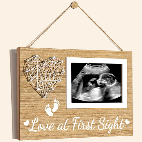 New Mom Gifts Baby Ultrasound Picture Frame Sonogram Keepsake Frame, Mothers Day Pregnancy Gifts for First Time Mom Dad, Pregnancy Announcements Gender Reveal Baby Shower Gifts Nursery Decor-4x6 Photo