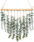 Artificial Eucalyptus Wall Hanging Plant, Boho Wall Decor for Bathroom Greenery Wall Hanging Decor for Bedroom, Farmhouse, Wedding and Living Room