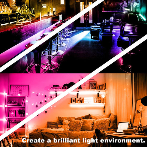 60ft Led Lights,dalattin Led Strip Lights for Bedroom Color Changing Lights with 44 Keys Remote Controller Led Strip Lights,2 Rolls of 30ft