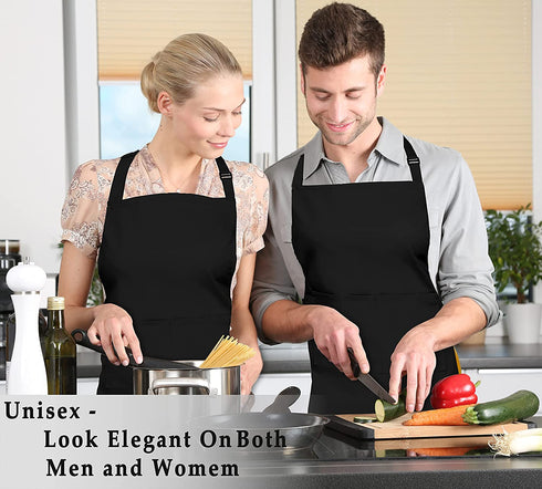 Cotton Blended Extra Large XXL Aprons for Women / Men with 2 Pockets for Cooking, Kitchen, Barber, Gardening, BBQ, Chef Apron