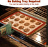 RENOOK Silicone Baking Mats Set of 5, BPA-free grade food baking mat, 100% Non-Stick Reusable Food Safe Liners & Silicone Brush- Macaron, Pastry, Cookie.