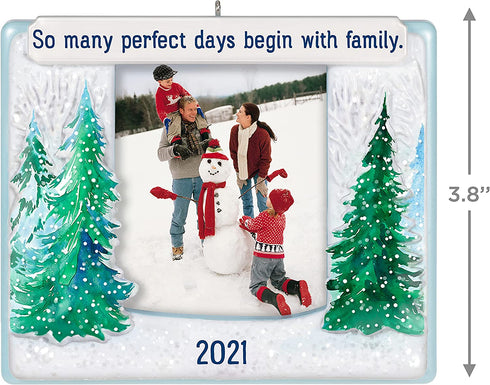 Hallmark Keepsake Christmas Ornament, Year Dated 2021, Our Family Picture Frame Ornament