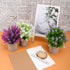 FUNARTY 3 Packs Fake Plants, Faux Plants Indoor Small Potted Plants, Mini Artificial Small Flower, 10 Faux Greenery Plants Indoor, Lavender Pot for Garden Lawn Balcony Office Home Decoration