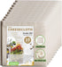 Olicity Cheese Cloths, Grade 100, 20x20Inch Hemmed Cheese Cloth for Straining Reusable, 100% Unbleached Precut Cheesecloth Strainer Muslin Cloth for Cooking, Juicing, Baking, Cheese Making - 10 PCS