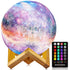 Moon Lamp, Night Light, LOGROTATE 16 Colors Galaxy Lamp 3D Printing Kids Moon Light with Stand/Remote Control/Touch/USB Rechargeable, Moon Night Light for Kids Baby Friends Family Gifts (4.8 inch)