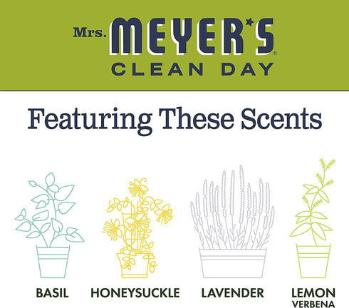 Mrs. Meyer's Multi-Surface Cleaner Spray, Everyday Cleaning Solution for Countertops, Floors, Walls and More, Lemon Verbena, 16 fl oz - Pack of 3 Spray Bottles