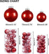 Christmas Balls Ornaments, Small Shatterproof Christmas Baubles for Christmas Tree, Hanging Ball for Holiday Wedding Party Decoration (Red, 2.36" 30pcs)