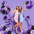 Purple 21 Birthday Decorations, Purple 21st Birthday Decorations for Women Men , Happy 21st Birthday Balloons Party Supplies with Purple Happy Birthday Banner, Number 21 Balloons for 21 Years Old Birthday