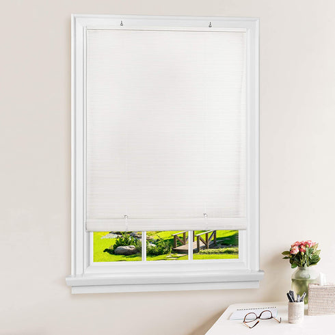Achim Home Furnishings Vinyl Roll-Up Blind Cordless Solstice, 48" x 72", White