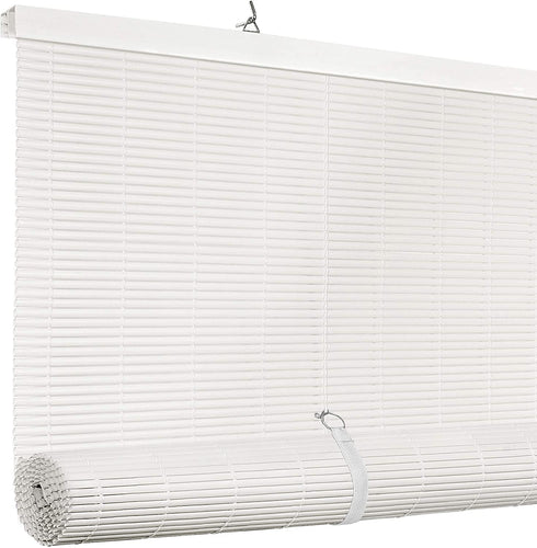 Achim Home Furnishings Vinyl Roll-Up Blind Cordless Solstice, 48" x 72", White