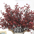 JAKY-Global Babys Breath Fabric Cloth Artificial Flowers 6 Bundle European Fake Silk Plants Decor Wedding Party Decoration Bouquets Real Touch DIY Home Garden (Autumn Red-6pcs)