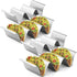 Taco Holder Stand,Set of 6 Stainless Steel Taco Tray,Stylish Taco Shell Holders, Rack Holds Up to 3 Tacos Each Keeping Shells Upright, Health Material Taco Rack by RTT -Oven,Grill and Dishwasher Safe