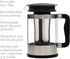 Primula Kedzie Deluxe Cold Brew Iced Coffee Maker Comfort Grip Handle, Durable Glass Carafe, Removable Mesh Filter, 6 Cup, Brushed Stainless Steel