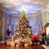 Christmas Tree Topper Star Christmas Tree Topper Lighted with LED Magic 5 Dynamic Patterns Rotating Projector and Switch, 3D Glitter Hollow Gold Xmas Tree Topper for Christmas Tree Decorations