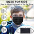 XDX Kids Mask Individually Wrapped, Kids Black Disposable Face Mask for Boys and Girls, 3 Ply - 5.7" x 3.7" Children's Size for Childcare, School, Daily Use (50 PCS)
