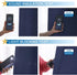 CUCRAF Full Blackout Curtains for Bedroom,100% Room Darkening Curtain,Thermal Insulated Curtain Faux Linen Drapes for Living Room with Grey Coating,Set of 2 (52 x 63 inches, Navy Blue)