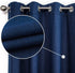 CUCRAF Full Blackout Curtains for Bedroom,100% Room Darkening Curtain,Thermal Insulated Curtain Faux Linen Drapes for Living Room with Grey Coating,Set of 2 (52 x 63 inches, Navy Blue)