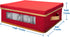 Simplify 12 Count Mug & Cup Storage Box, Individual Compartments China Tableware Containers, Red