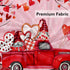 fzbali Happy Valentine™s Day 48? Large Gnome Couple Love Christmas Tree Skirt Lace-up Red Truck Hearts, Pink Buffalo Plaid Check Rustic Home Decorations Holiday Party Farmhouse Decor