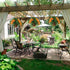 INQCMY Artificial Hanging Flowers in Basket, Hanging Lvy Basket with Artificial Plants for The Decoration of Courtyard, Outdoors and Indoors,DIY Project (Orange Coreopsis)