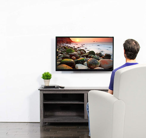 VIVO Full Motion Wall Mount for up to 27 inch LCD LED TV and Computer Monitor Screens, Tilt and Swivel Bracket with Max 100x100mm VESA, Black, MOUNT-VW01M