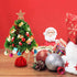 Oyydecor Pre-lit Artificial Mini Christmas Tree 24Inch Small Christmas Tree with 50 LED Small Lights and Cloth Bag Base for Table Top Desk Classic Series Holiday Decoration